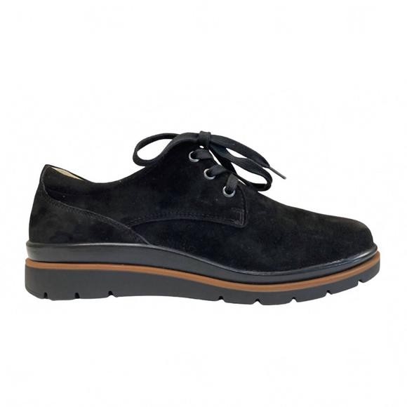 NEW FIDELIO women harlow lace up shoes in black - Picture 1 of 2
